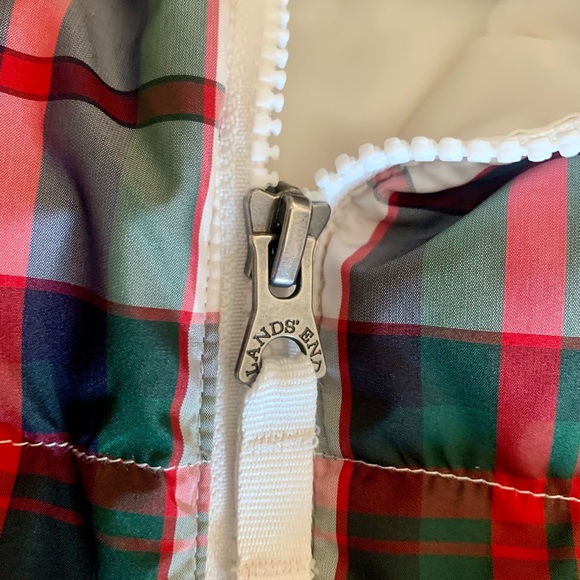 Lands End Plaid puffer vest - Picture 3 of 5